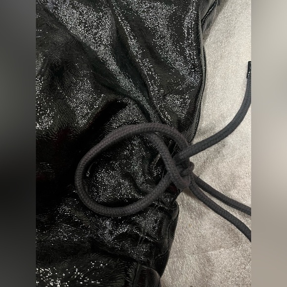 Coach Poppy Black Patent Leather Women's Hobo Tote Bag - Picture 4 of 11